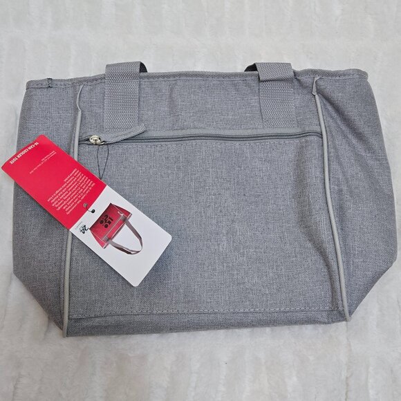 Insulated Gray Bag Cooler Tote Holds (16) 12 Ounce Cans (NWT) Brand New - Picture 1 of 7